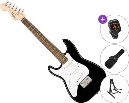 Elektromos gitár Fender Squier Mini Stratocaster IL LH SET Black Elektromos gitár - 1