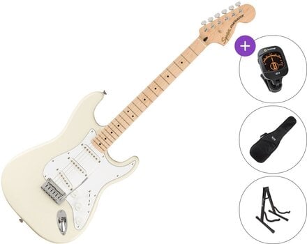 Електрическа китара Fender Squier Affinity Series Stratocaster MN WPG SET Olympic White Електрическа китара - 1