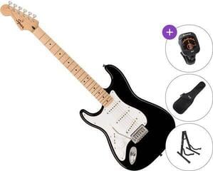 Guitare électrique Fender Squier Sonic Stratocaster LH MN SET Black Guitare électrique