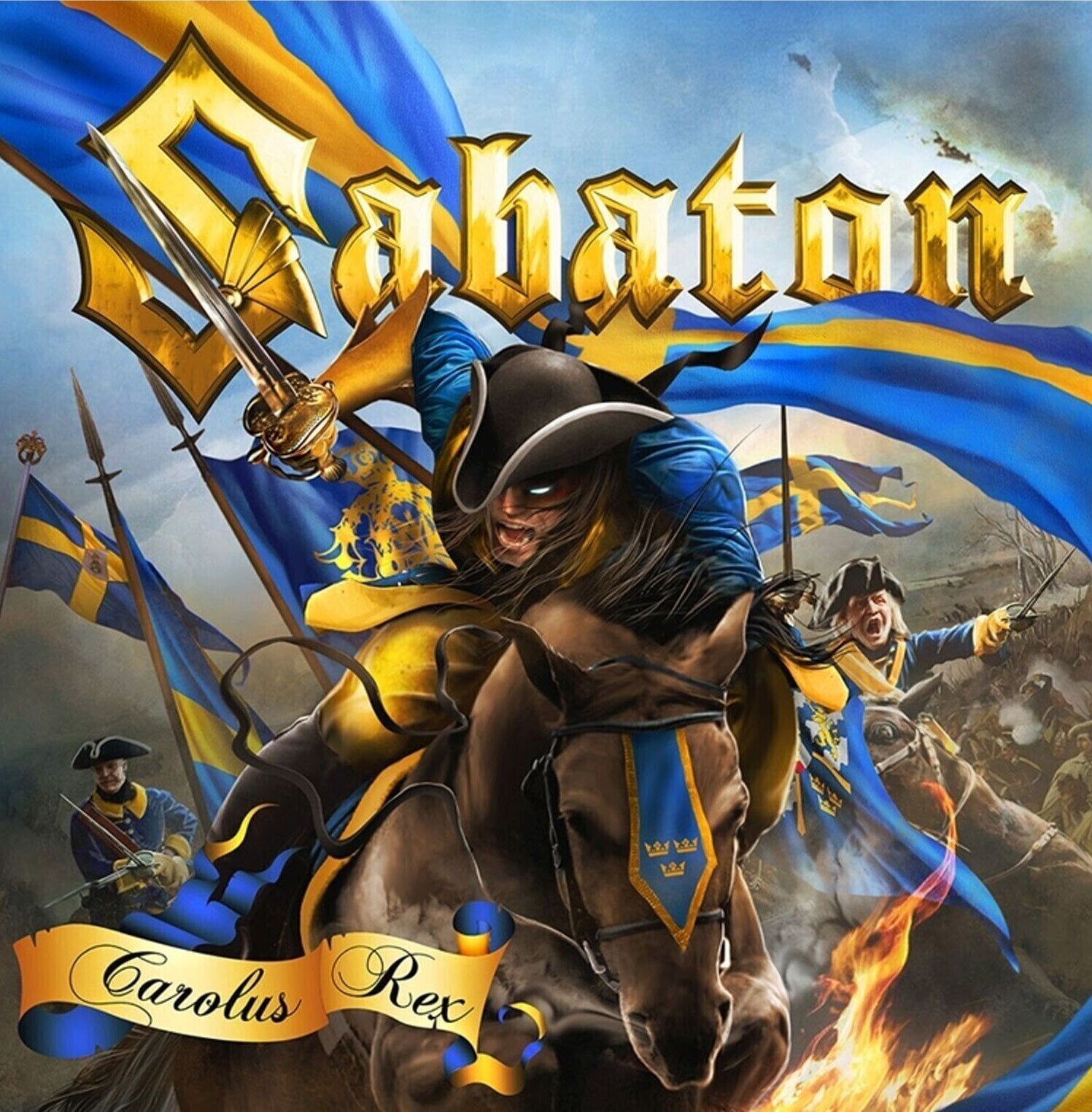 Disco de vinil Sabaton - Carolus Rex (Swedish Version) (Reissue) (Blue/Yellow Coloured) (LP)
