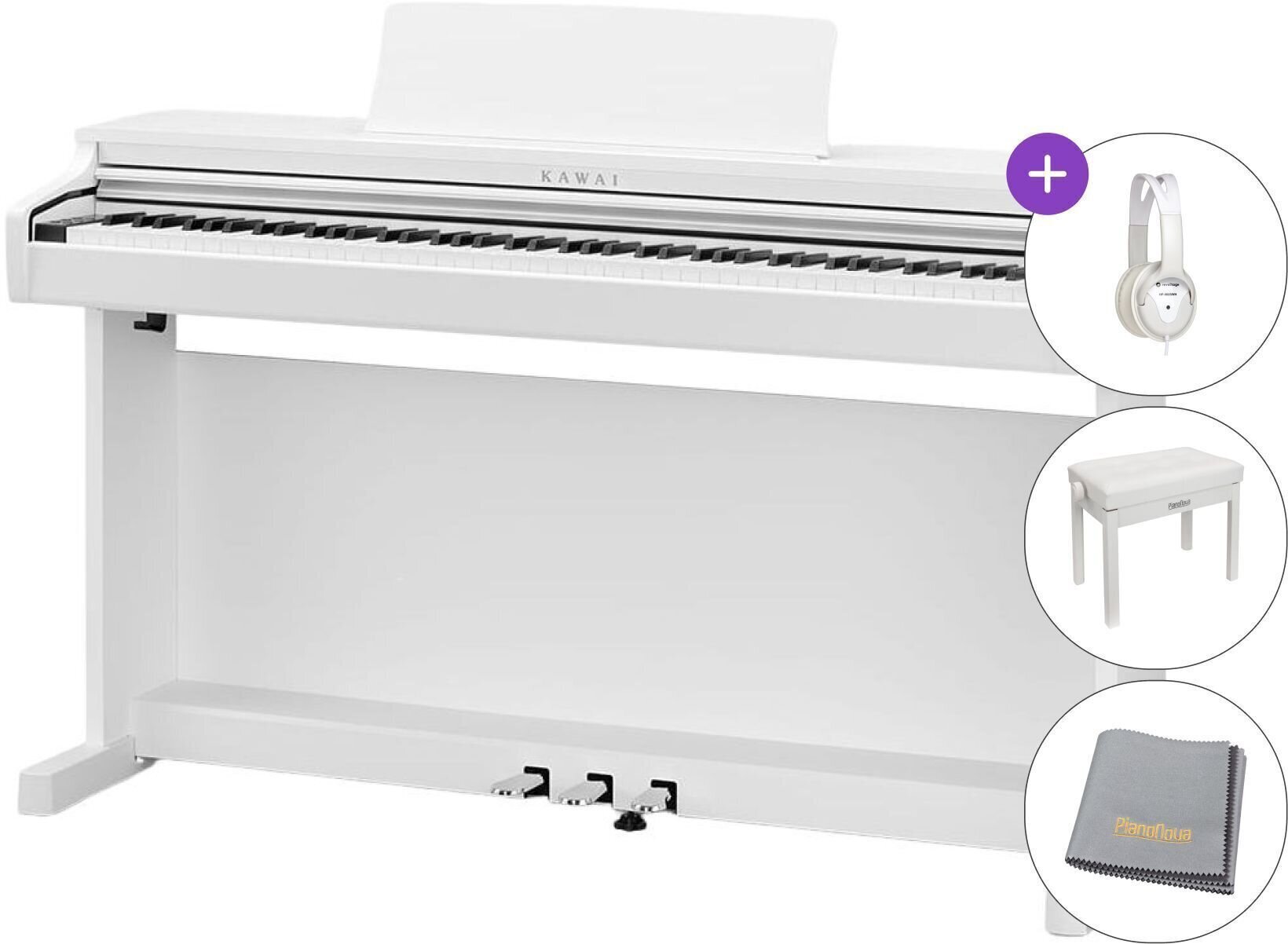 Pianino cyfrowe Kawai CX202W SET Pianino cyfrowe White