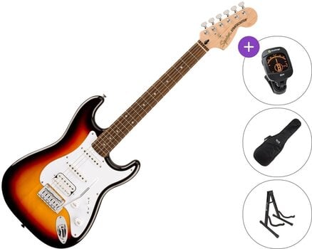 E-Gitarre Fender Squier Affinity Series Stratocaster Junior HSS LRL SET 3-Color Sunburst E-Gitarre - 1