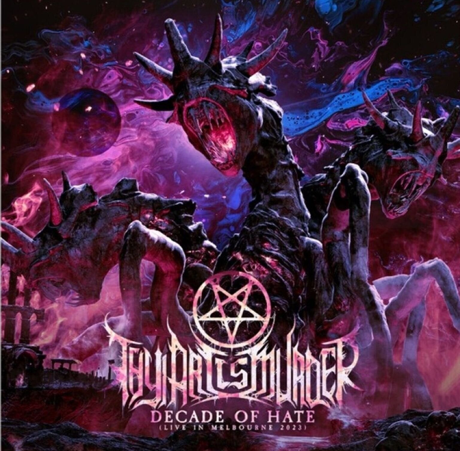 LP ploča Thy Art Is Murder - Decade Of Hate (Live In Melbourne 2023) (Limited Edition) (Purple/Blue/Pink Splatter Coloured) (2 LP)