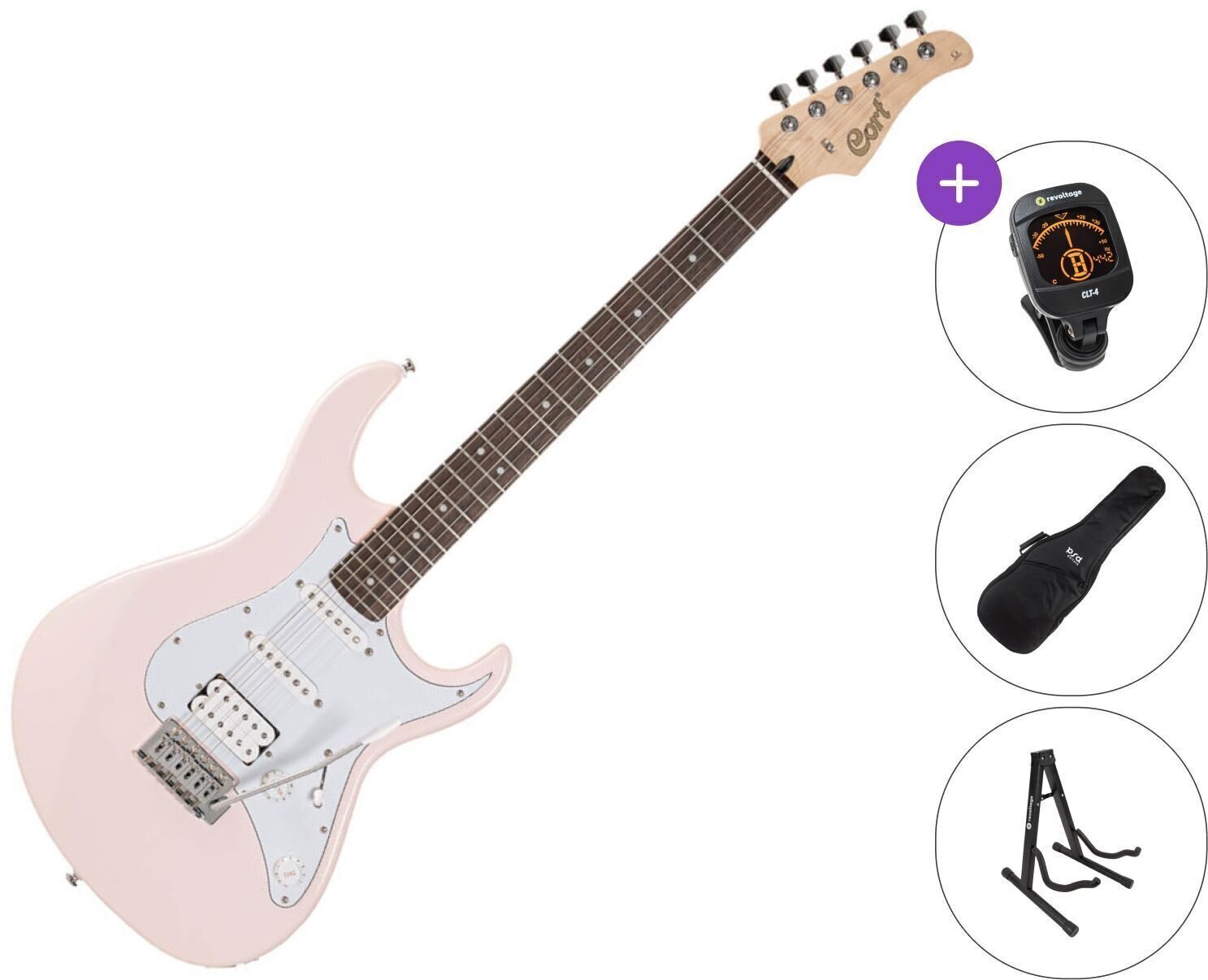 Електрическа китара Cort G200 SET Pastel Pink Електрическа китара