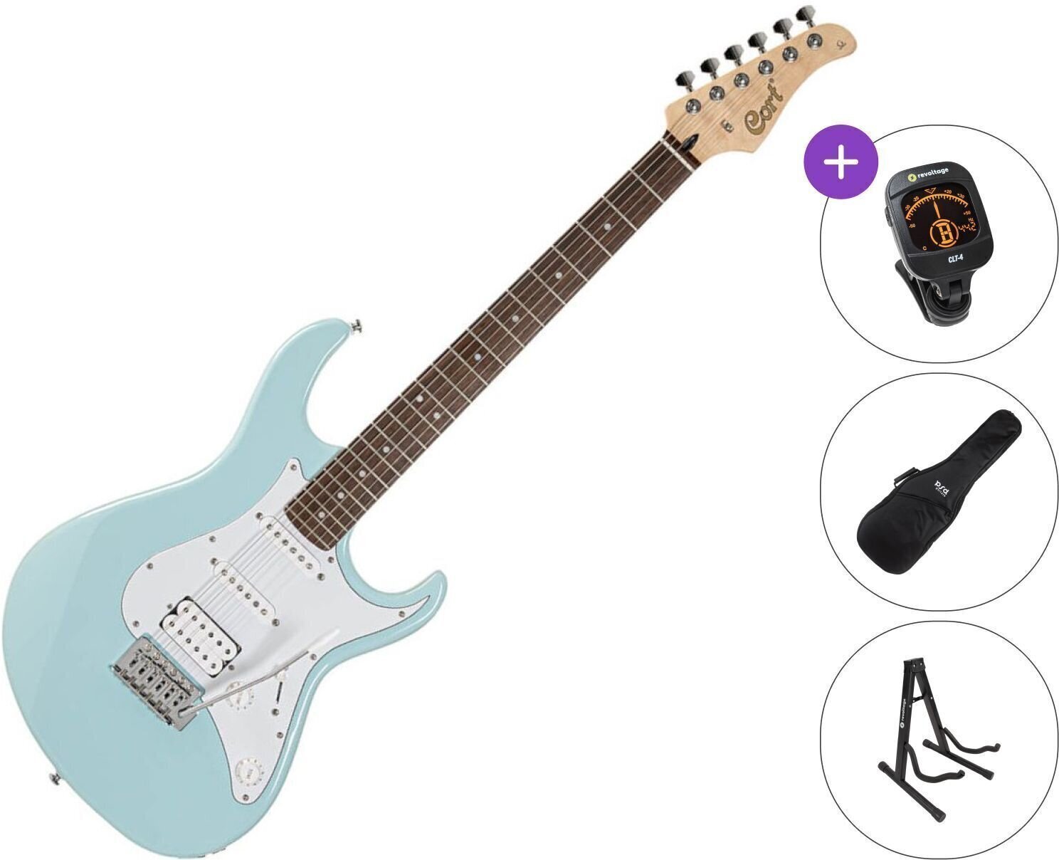 Električna kitara Cort G200 SET Sky Blue Električna kitara