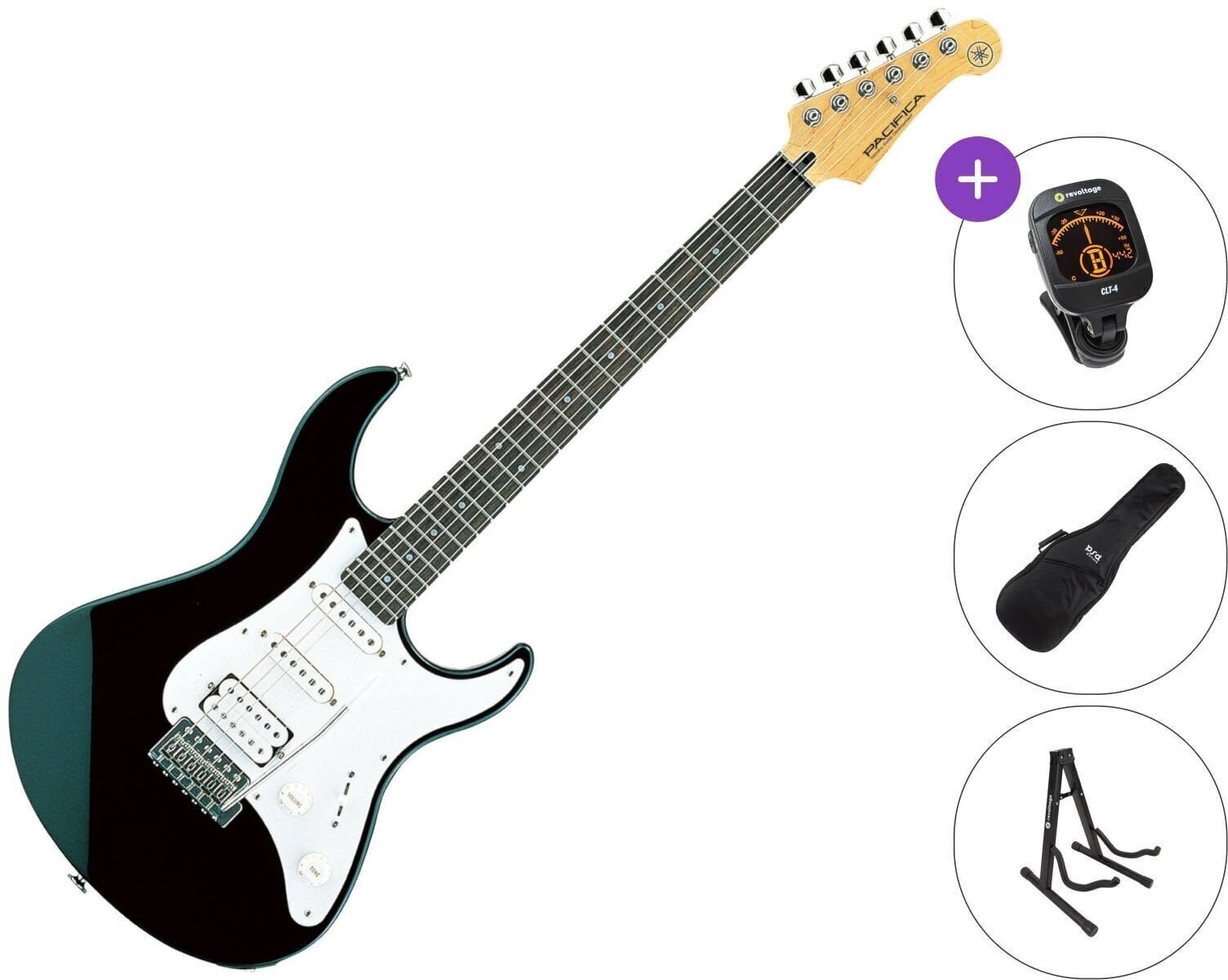 Električna gitara Yamaha Pacifica 112J MKII SET Black Električna gitara