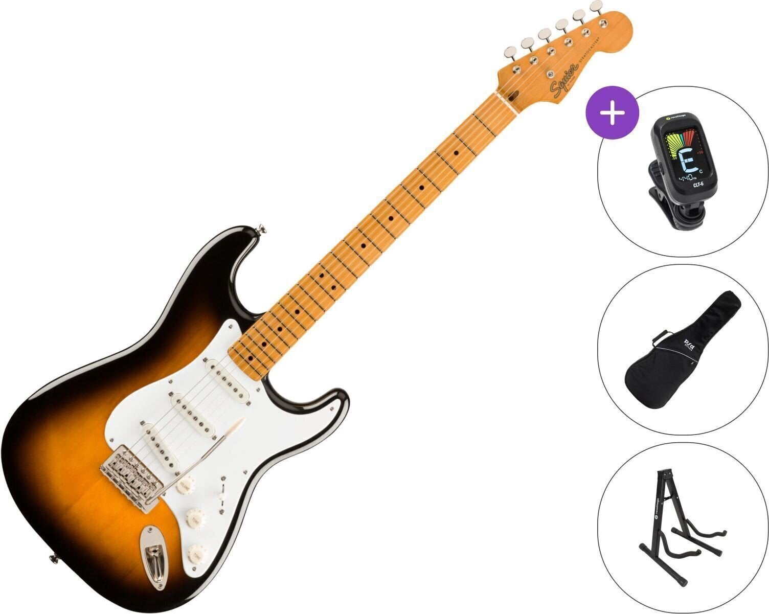 Električna kitara Fender Squier Classic Vibe 50s Stratocaster MN SET 2-Tone Sunburst Električna kitara