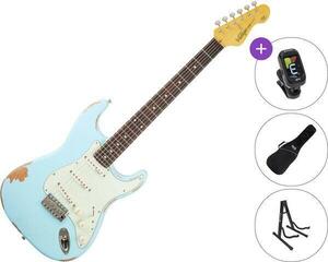 Електрическа китара Vintage V6MRLB SET Distressed Laguna Blue Електрическа китара