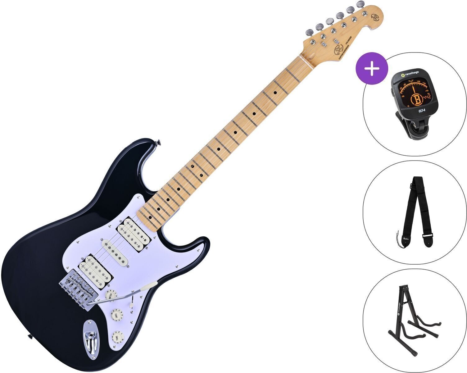 SX SST57+ /HSH SET Black Elektrická gitara