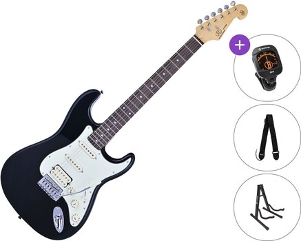 Elektrisk gitar SX SST62 Plus HSS Black SET - 1