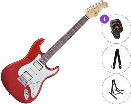 Electric guitar SX SST62+ /HSH SET Candy Apple Red Electric guitar - 1
