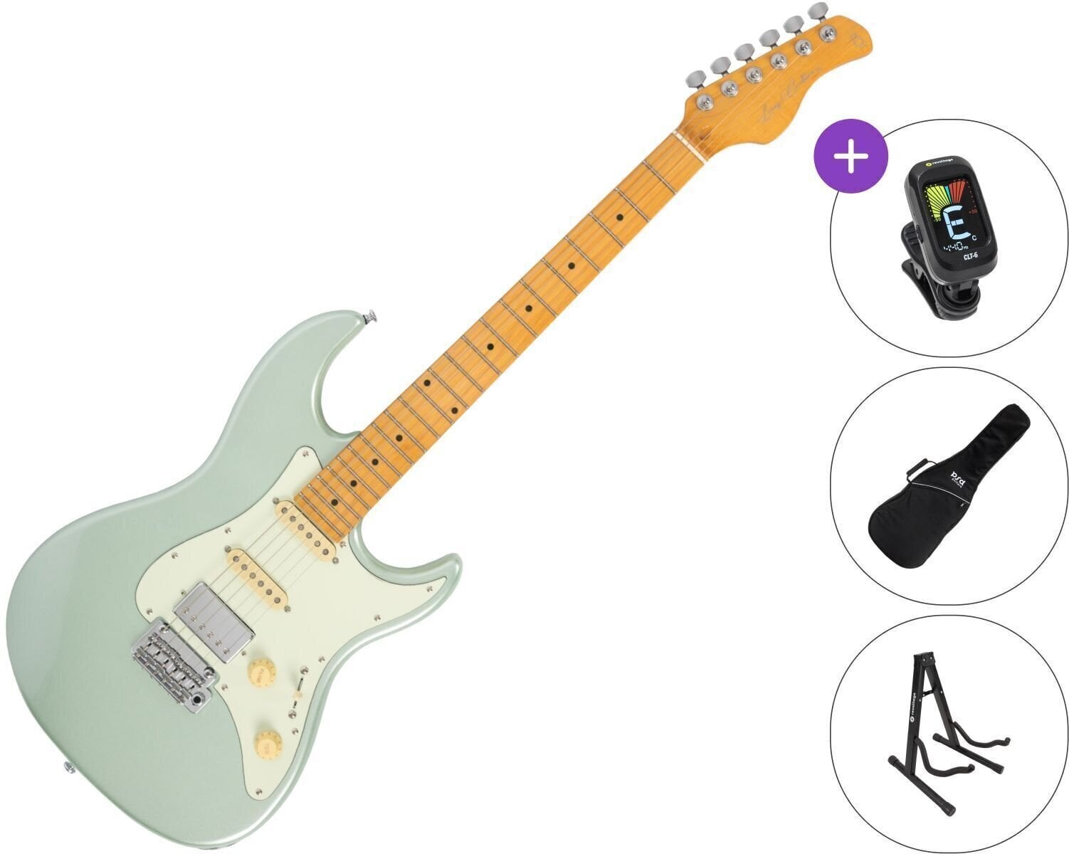 Chitarra Elettrica Sire Larry Carlton S5 HSS SET Surf Green Metallic Chitarra Elettrica