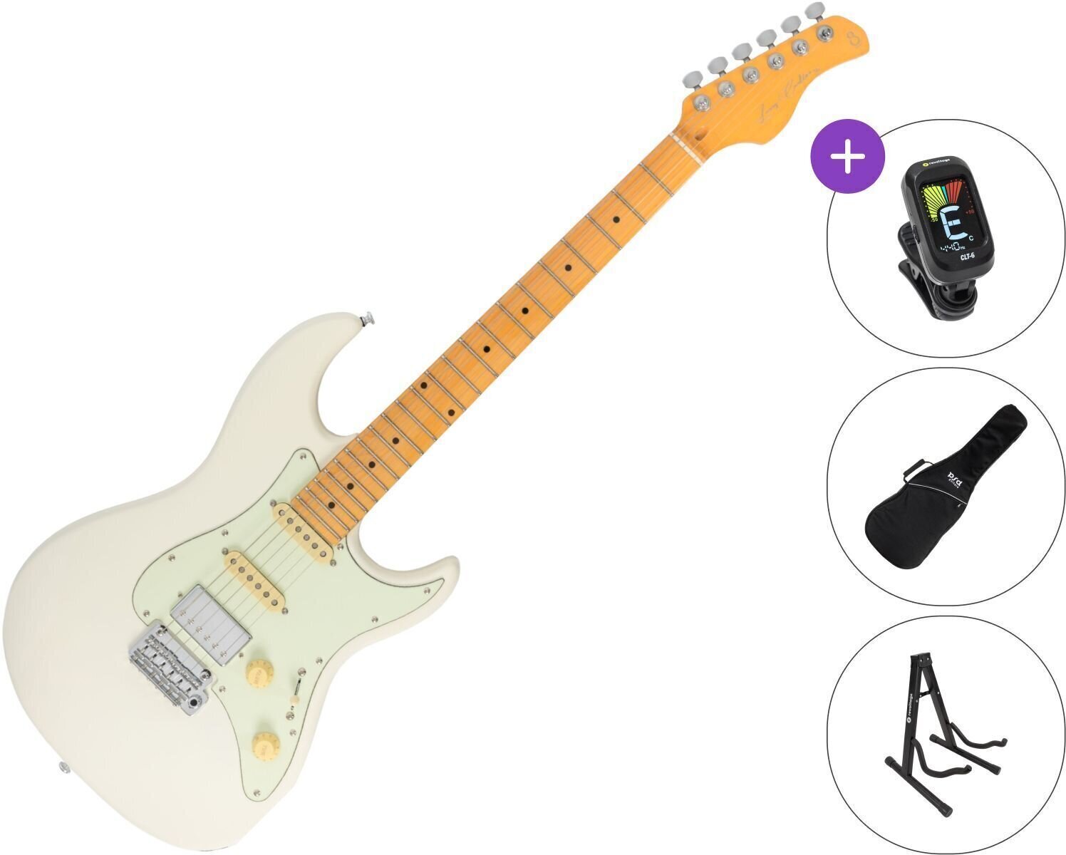 Guitarra elétrica Sire Larry Carlton S5 HSS SET Olympic White Guitarra elétrica