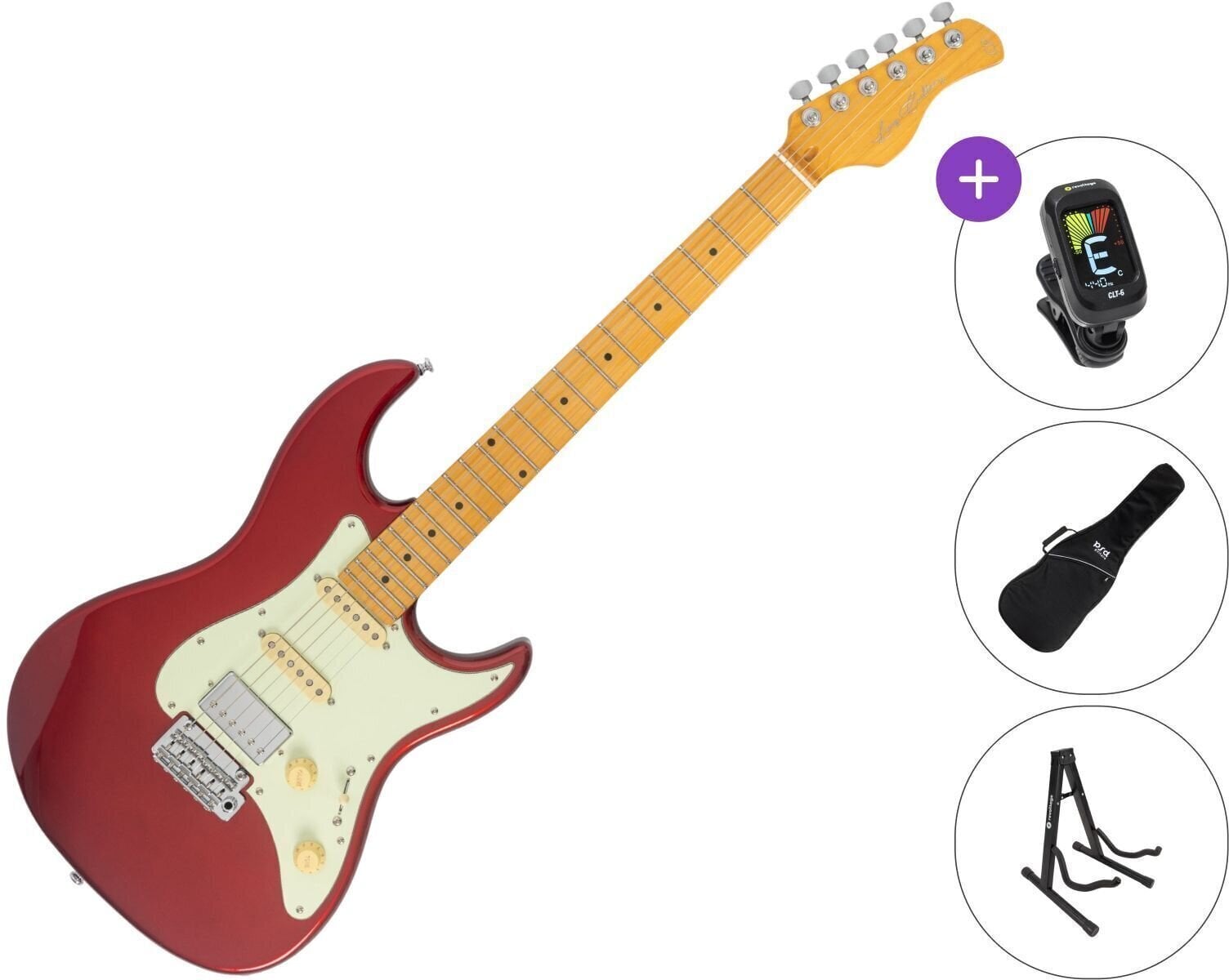 Električna gitara Sire Larry Carlton S5 HSS SET Candy Apple Red Električna gitara