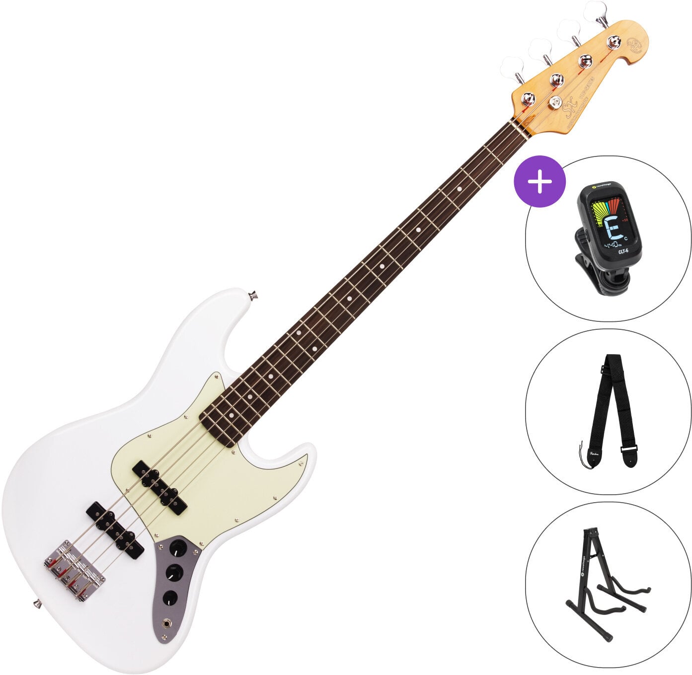 E-Bass SX SJB62 SET Olympic White E-Bass