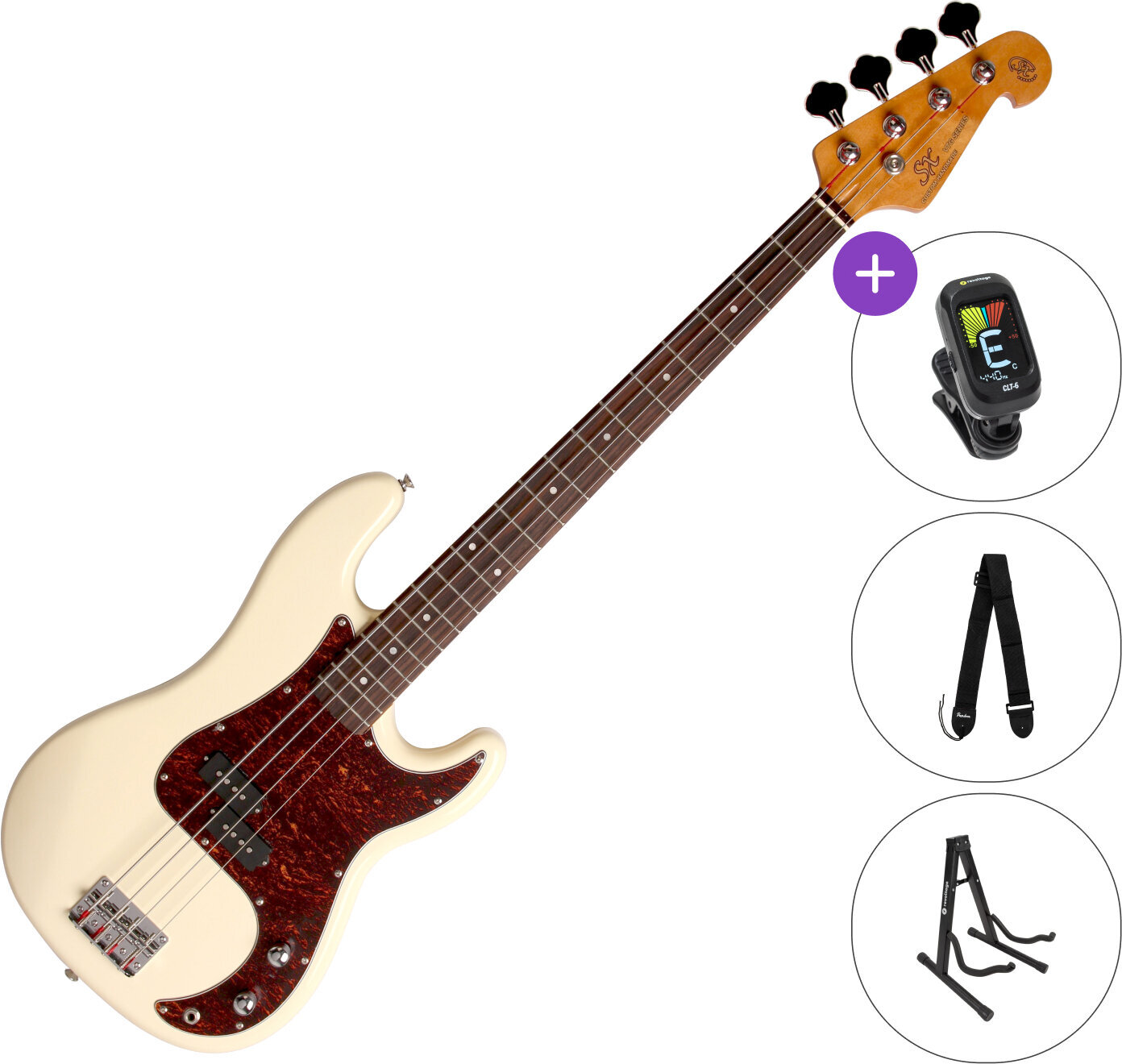 E-Bass SX SPB62 SET Vintage White E-Bass