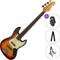 5-string Bassguitar SX SJB62/5 SET 3-Tone Sunburst 5-string Bassguitar
