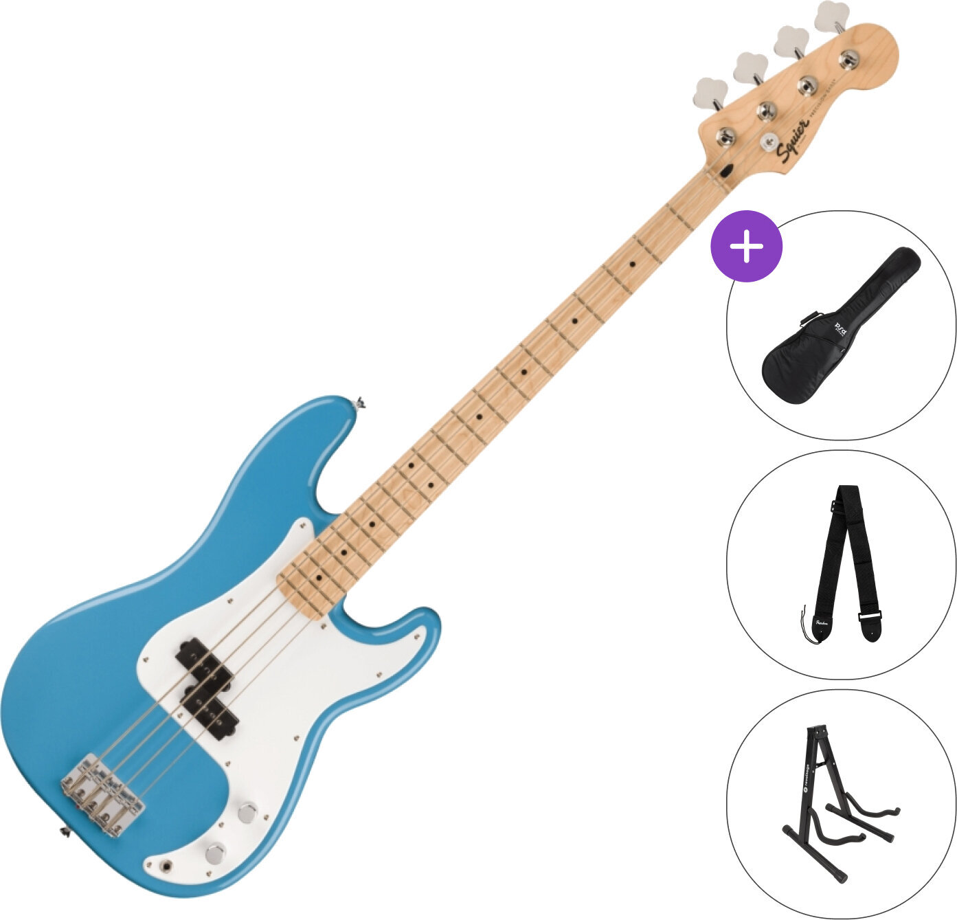E-Bass Fender Squier Sonic Precision Bass MN SET California Blue E-Bass