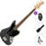 4-strenget basguitar Fender Squier Affinity Series Jaguar Bass SET Charcoal Frost Metallic 4-strenget basguitar