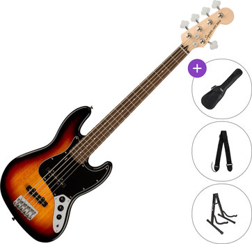 5 strunska bas kitara Fender Squier Affinity Series Jazz Bass V LRL BPG SET 3-Color Sunburst 5 strunska bas kitara - 1