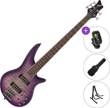 5-string Bassguitar Jackson JS Series Spectra Bass JS3Q V SET Purple Phaze 5-string Bassguitar - 1