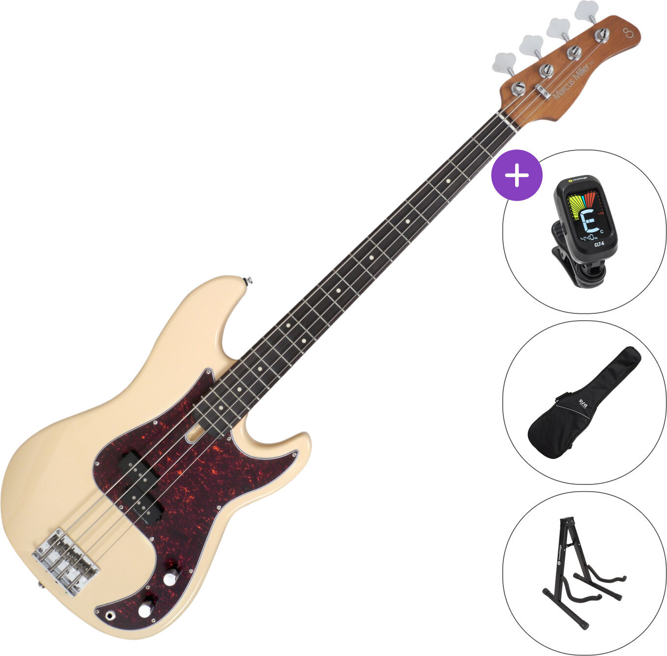 Električna bas gitara Sire Marcus Miller P5R Alder-4 SET Vintage White Električna bas gitara