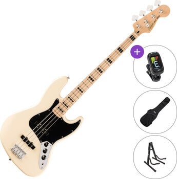 Elektrische basgitaar Fender Squier Affinity Series Active Jazz Bass MN SET Olympic White Elektrische basgitaar - 1