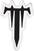 Patch / merkki Trivium T Logo Sew-On Patch