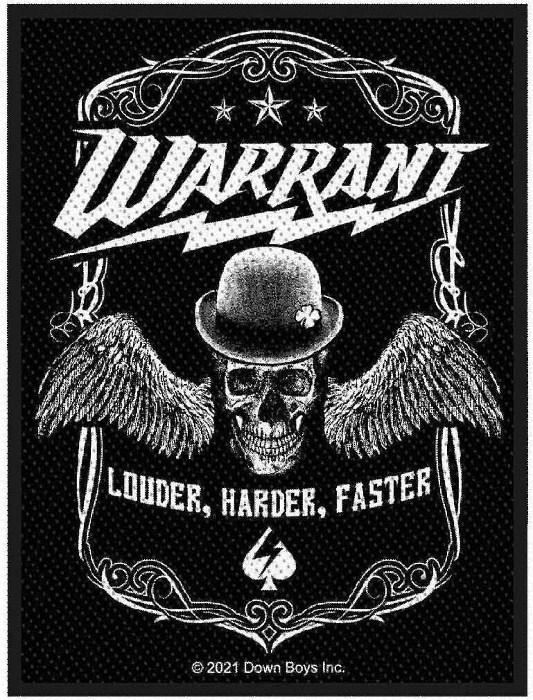 Patch / Jelvény Warrant Louder Harder Faster Vasalható tapasz