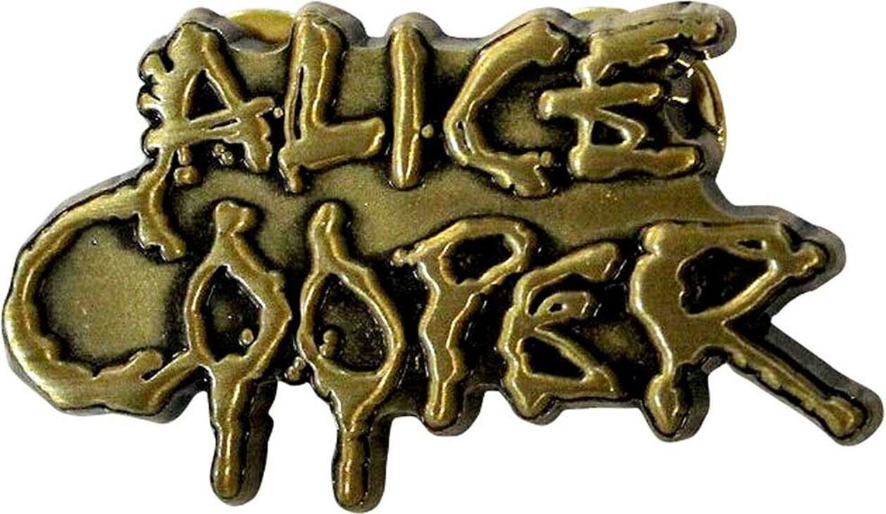 Patch / Badge Alice Cooper Dripping Logo Gold Badge 38 x 23 mm