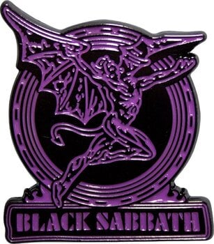 Nášivka / Odznak Black Sabbath Purple Text Logo & Daemon Odznak 40 mm - 1