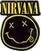 Aufnäher / Abzeichen Nirvana Logo & Happy Face Cut-Out Abzeichen 35 mm