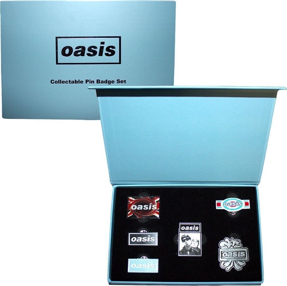 Merkelapp / merke Oasis Logos Pin Badge Set