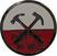 Patch / Badge Pink Floyd The Wall Hammers Logo Abzeichen 28 mm