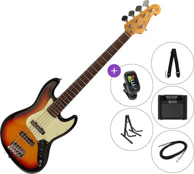 5-string Bassguitar SX SJB62/5 SET 2 3-Tone Sunburst 5-string Bassguitar - 1