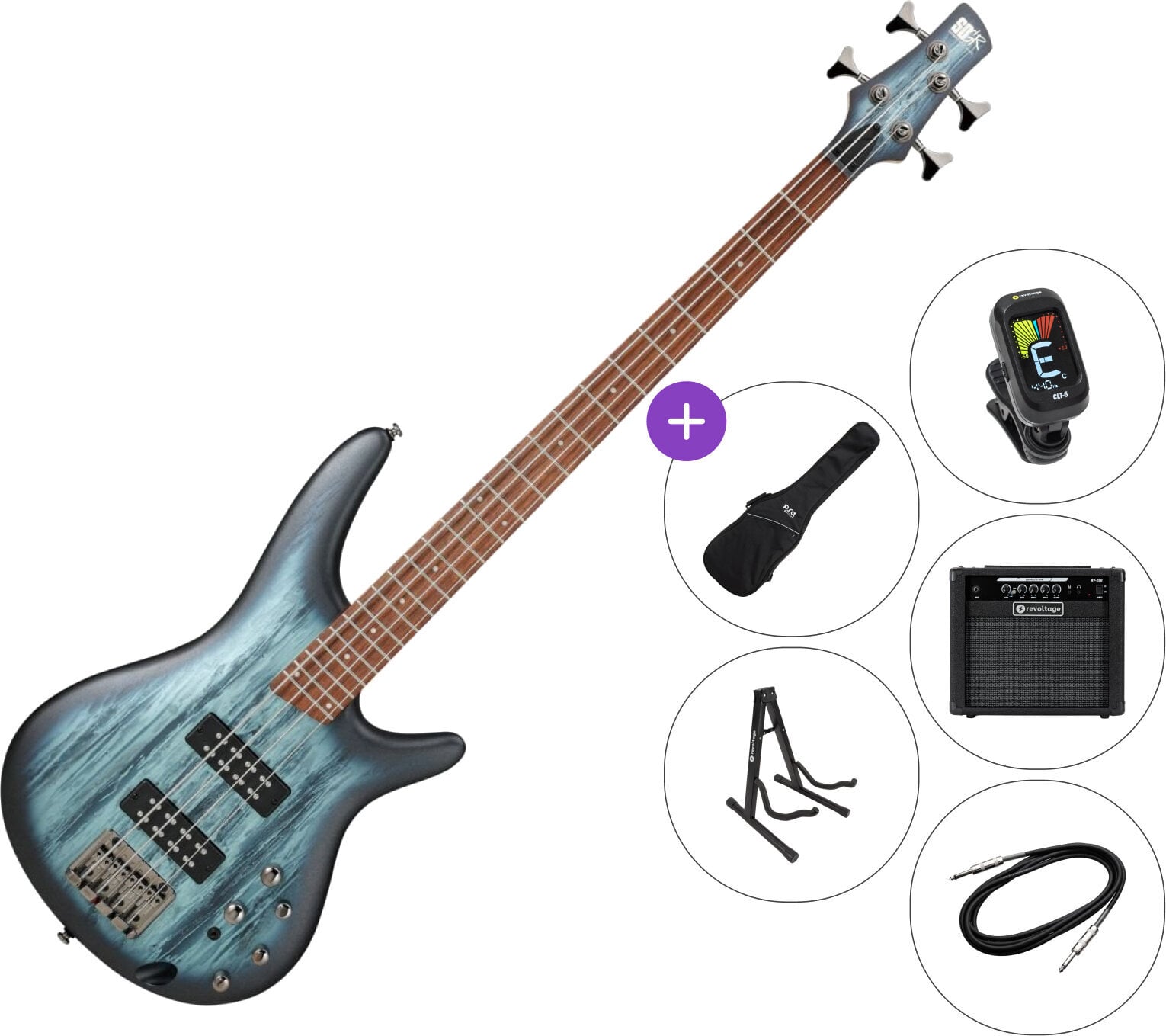 Bas electric Ibanez SR300E-SVM SET 2 Sky Veil Matte Bas electric