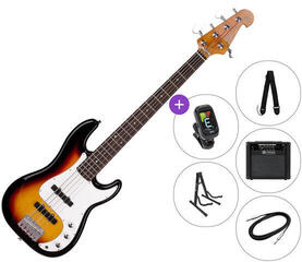 5-keelne basskitarr SX SPB62+/5 SET 2 3-Tone Sunburst 5-keelne basskitarr