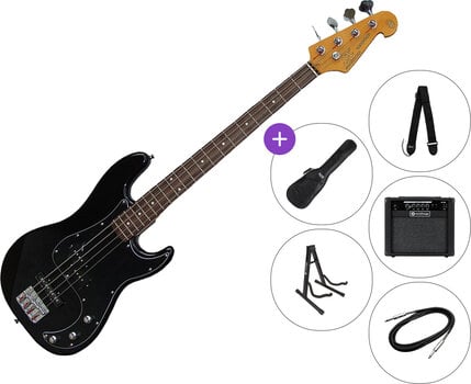 4-string Bassguitar SX SPJ62+ SET 2 Black 4-string Bassguitar - 1