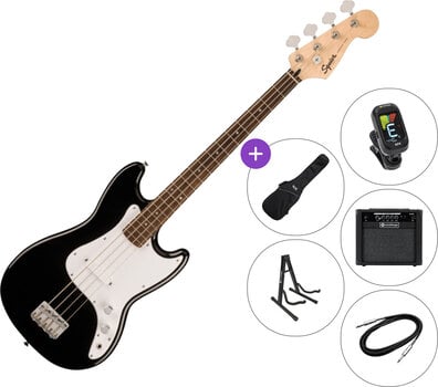 4-kielinen bassokitara Fender Squier Sonic Bronco Bass LRL SET 2 Black 4-kielinen bassokitara - 1