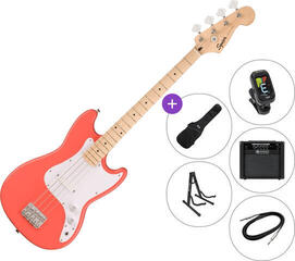 E-Bass Fender Squier Sonic Bronco Bass LRL SET 2 Tahitian Coral E-Bass