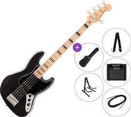 5-keelne basskitarr Fender Squier Affinity Series Active Jazz Bass V MN SET 2 Black Metallic 5-keelne basskitarr