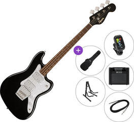 E-Bass Fender Squier Paranormal Rascal Bass HH SET 2 Metallic Black E-Bass