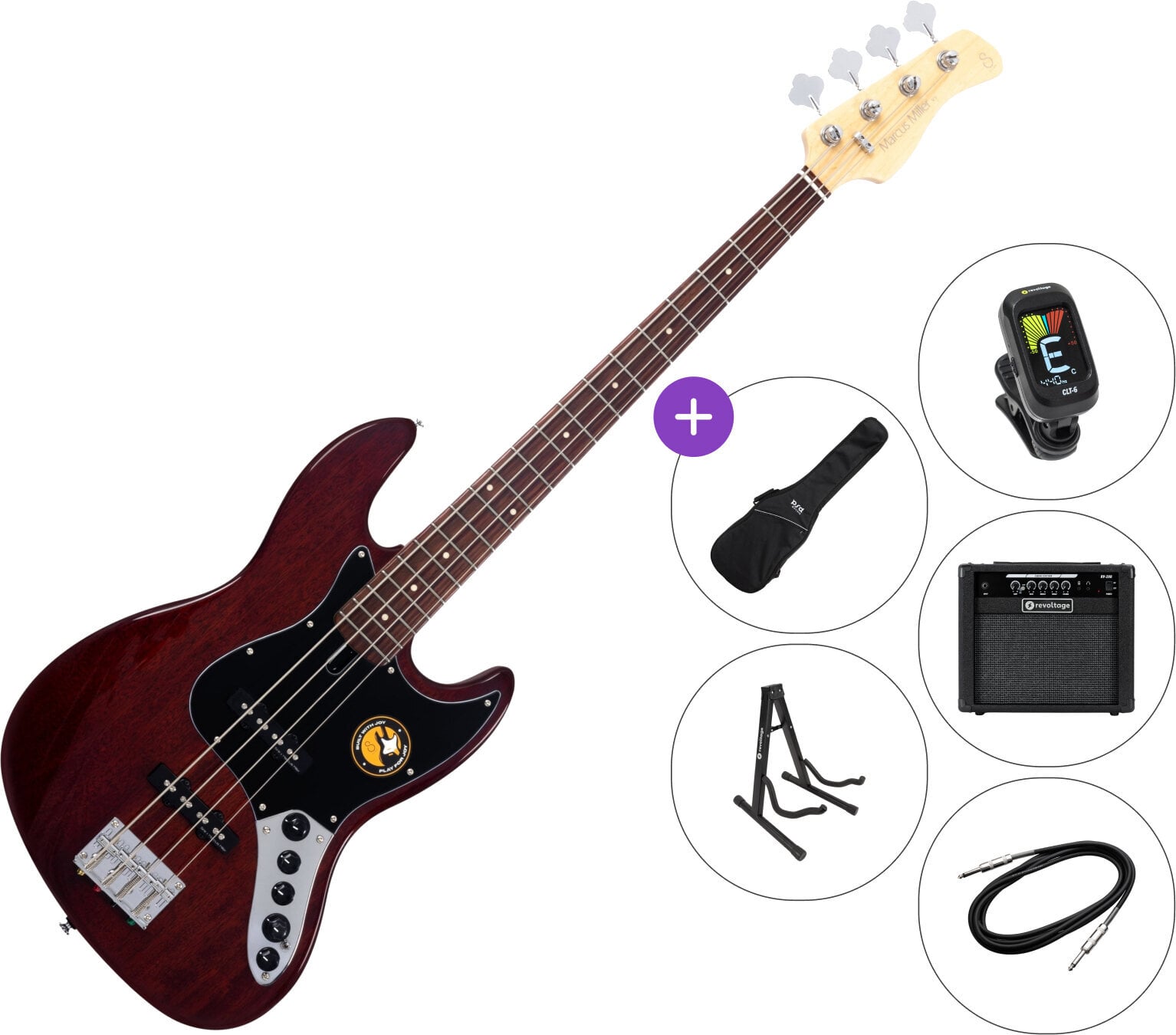 E-Bass Sire Marcus Miller V3-4 SET 2 Mahogany E-Bass