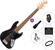 Fender Squier Affinity Series Jazz Bass VI LRL SET 2 Black Metallic 6-kielinen bassokitara