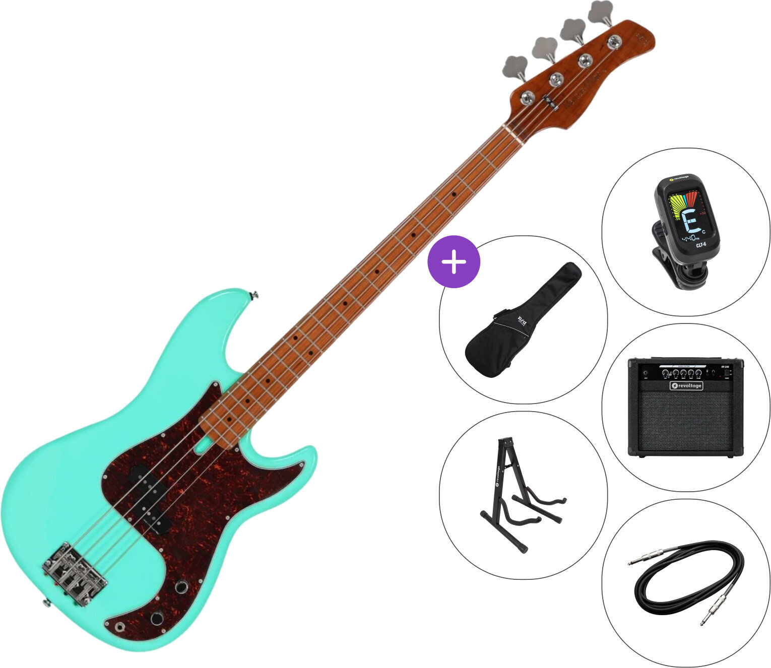 Basso Elettrico Sire Marcus Miller P5 Alder-4 SET 2 Mild Green Basso Elettrico