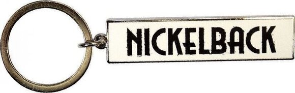 Muzički privezak Nickelback Black Logo White Privezak za ključeve - 1