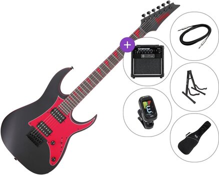 Gitara elektryczna Ibanez GRG131DX-BKF SET 2 Black Flat Gitara elektryczna - 1