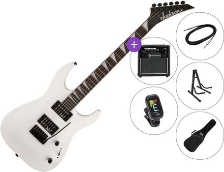 Elektrisk guitar Jackson JS22 DKA Dinky AH SET 2 Snow White Elektrisk guitar - 1