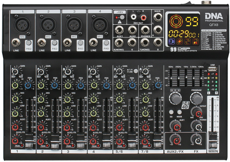 Analogni mix pult DNA QFX8 Analogni mix pult