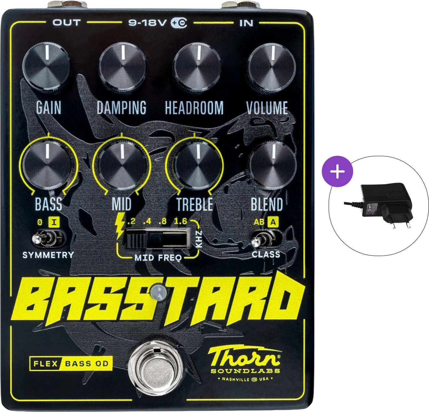 Gitarski efekt Thorn Soundlabs Basstard - Flex Bass Overdrive SET Gitarski efekt